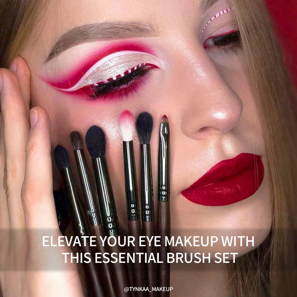 2/6 pcs Makeup Eye Shadow Brush Set Goat Hair Tool Ultra Soft Make Up Brush