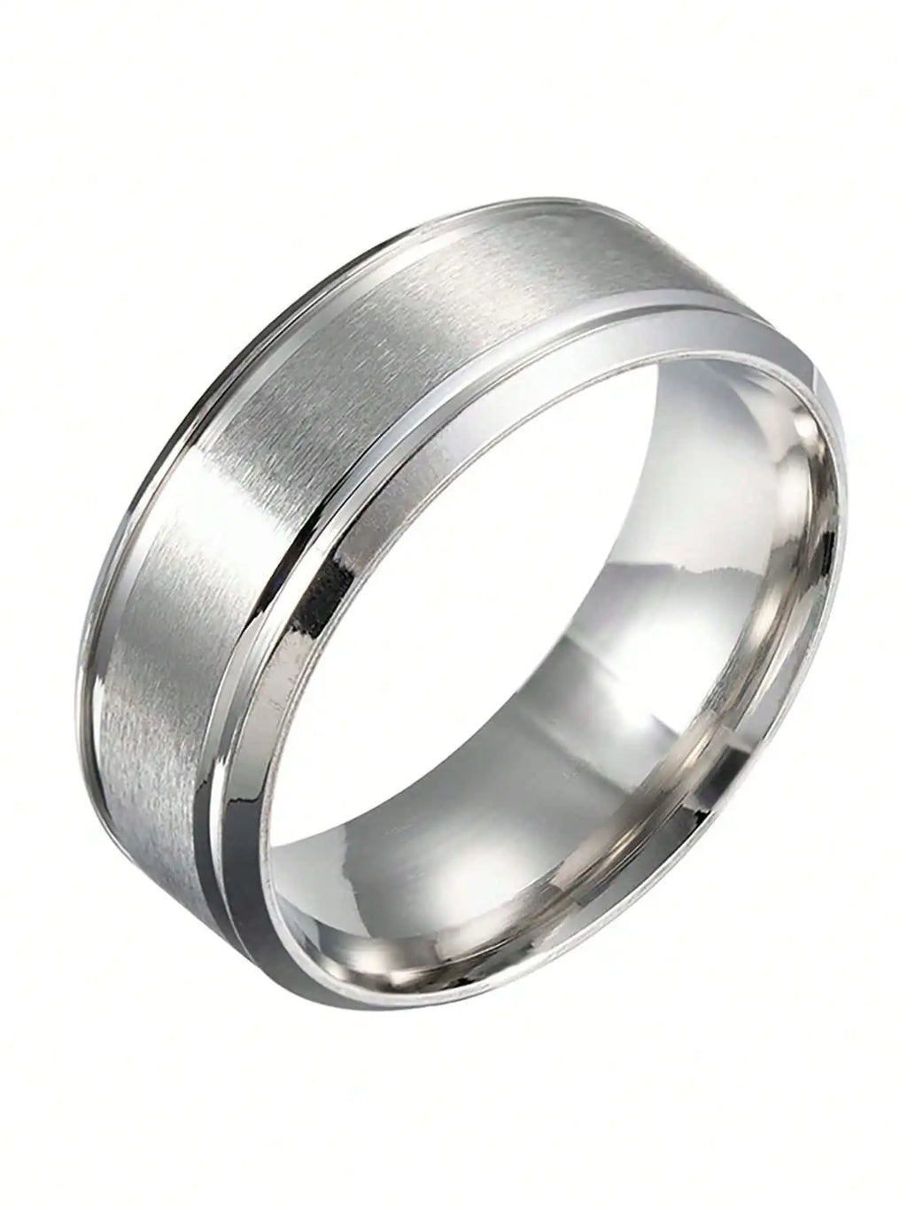 Brushed Tungsten Stainless Steel Ring for Men and Women