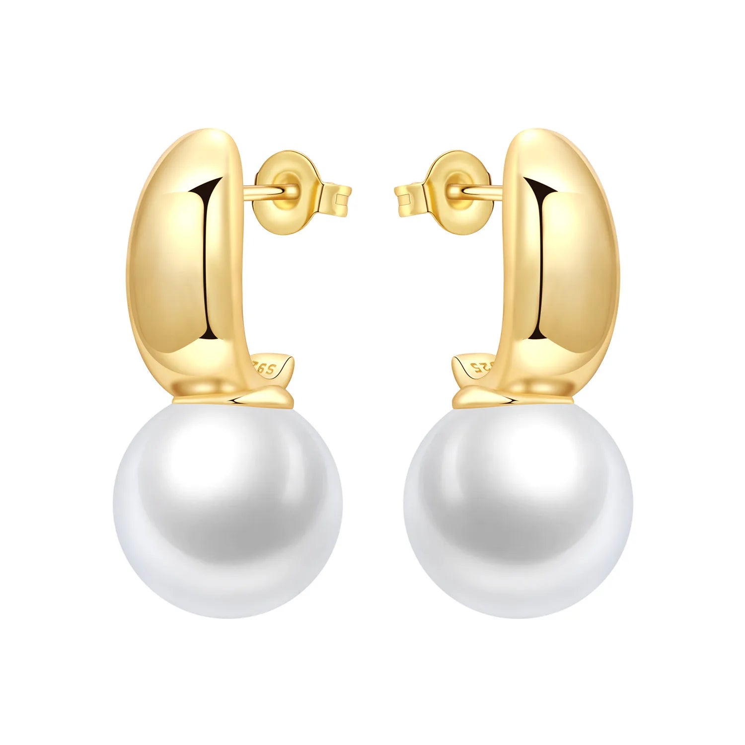 Elegant S925 Sterling Silver 18k Gold Classic Knot Stud Earrings For Ladys
