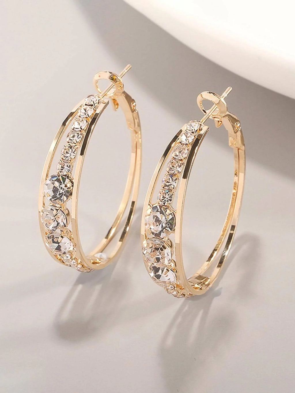 Luxury Cubic Zirconia Hoop Earrings For Women