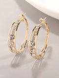 Luxury Cubic Zirconia Hoop Earrings For Women