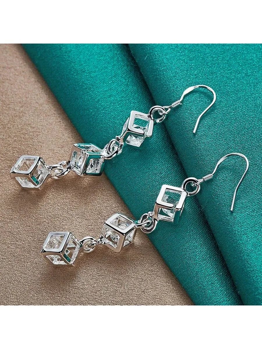 Heart Shape Crystal Drop Earrings Fashion Jewelry For Women