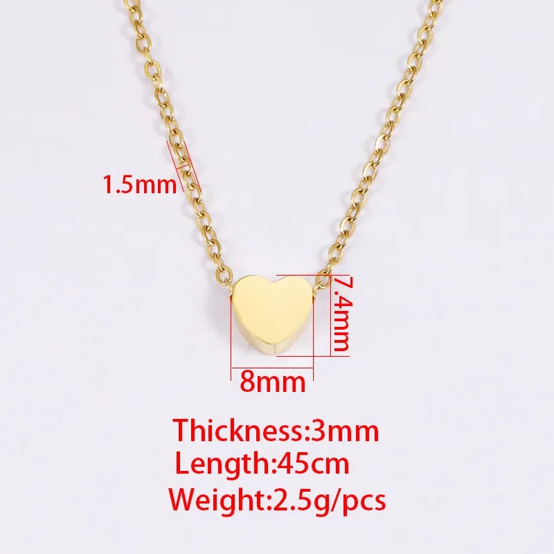 Gold Plated Heart Necklace |Silver Plated Necklace Cute Necklaces for Women