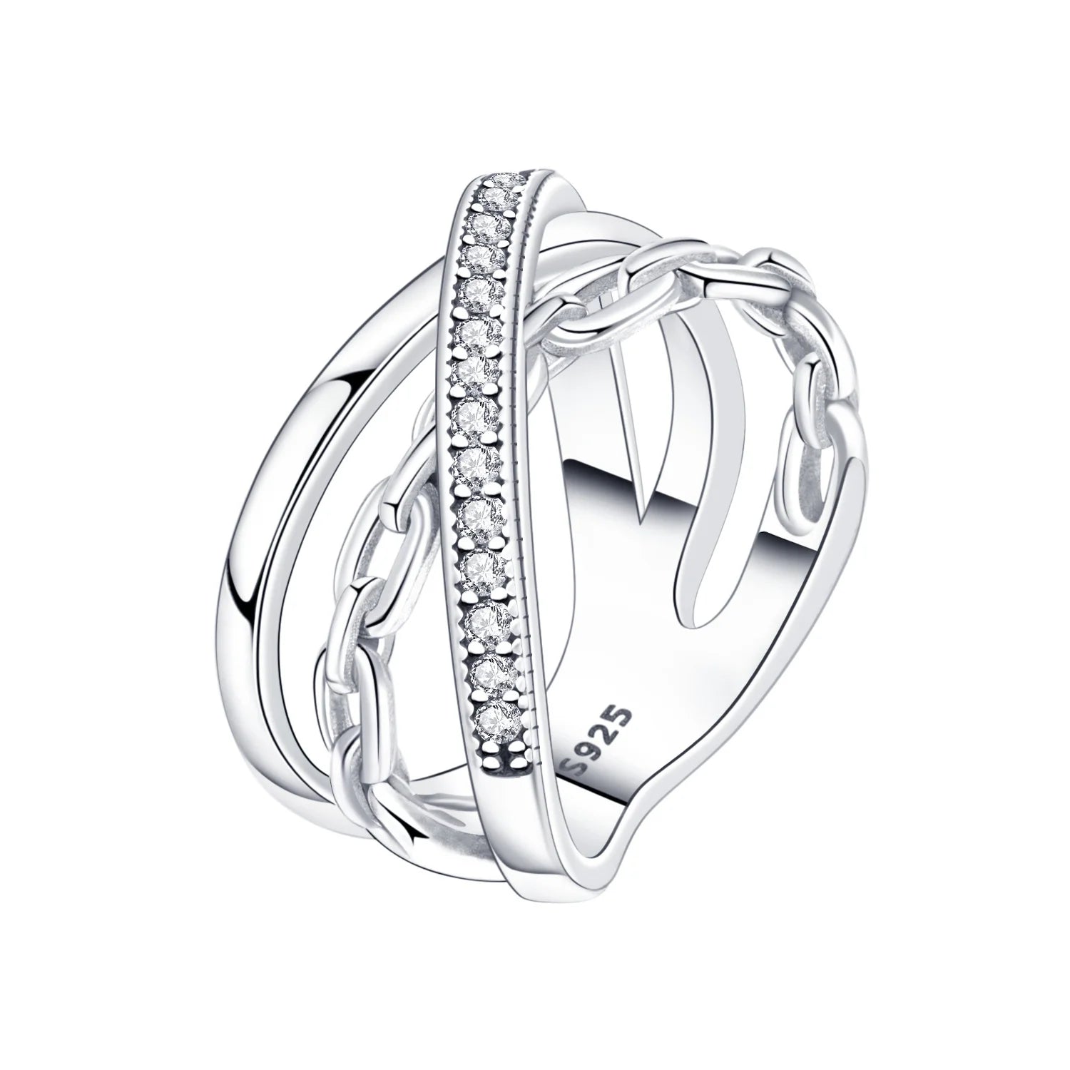 Elegant S925 Sterling Silver Vintage Pattern Closed Ring For Women
