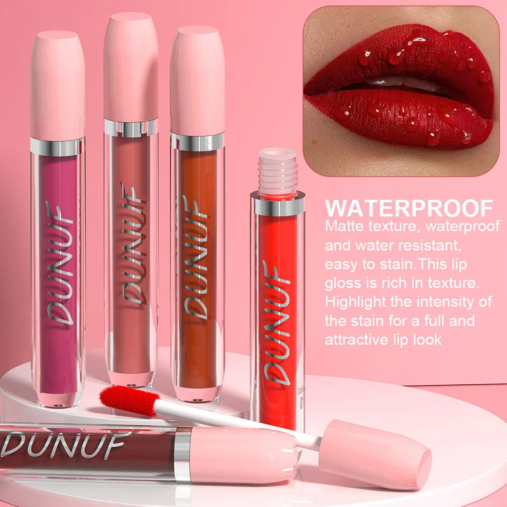 Matte Lip Gloss Lipstick 5pc/set, Waterproof Velvet Long Lasting
