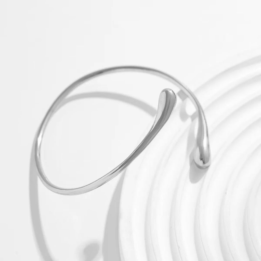 Simple And Stylish Open Cuff Bracelet With A Gold Circle Ring And  Suitable For Women To Wear Daily