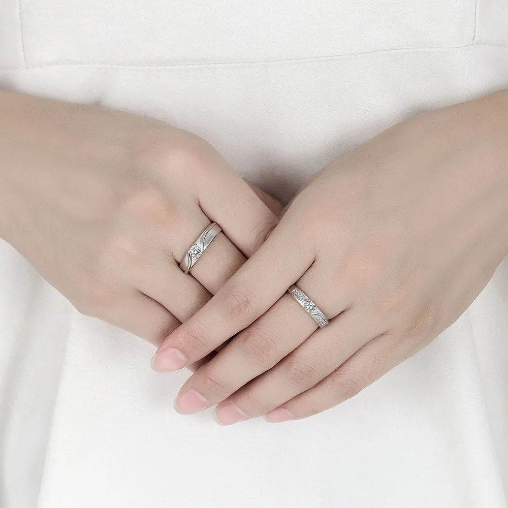 Luxurious 925 Sterling Silver Exquisite Zirconia Ring for Men and Women