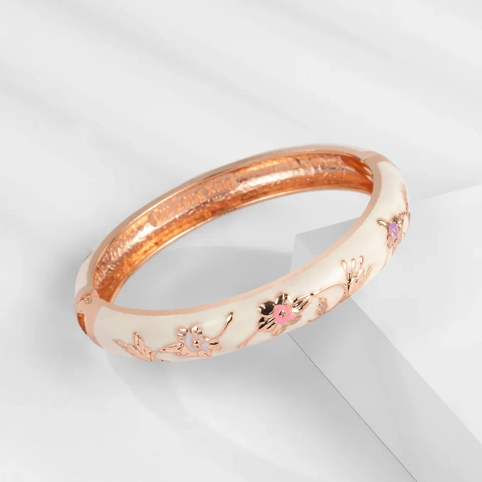 Bracelet For Women Double Enamel Bangle Set Cloisonne Women's Jewelry Accessories Indian Style Dubai