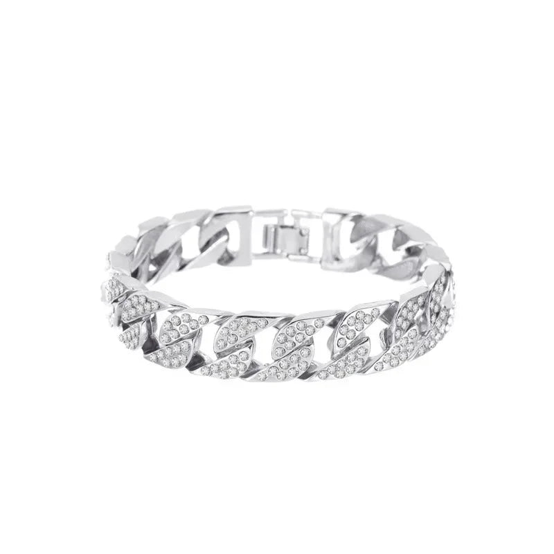 Silver Color Zircon Hollow Out Bracelets For Women