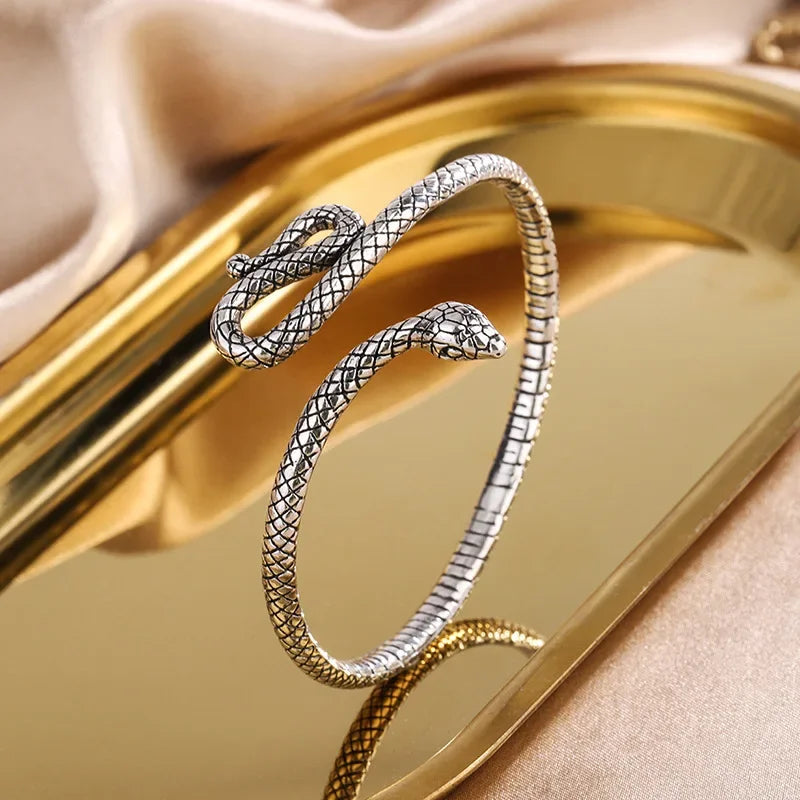 New Creative Retro Snake Shape Bracelets 925 Sterling Silver Jewelry