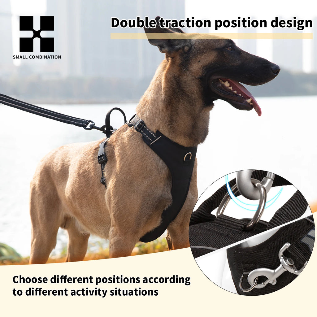 Dog Harness No Pull Reflective Pet Dog Chest Harness Adjustable for Small Medium Large Dogs