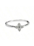 Elegant Cubic Zirconia Clover Ring Elegant Minimalist Daily Wear