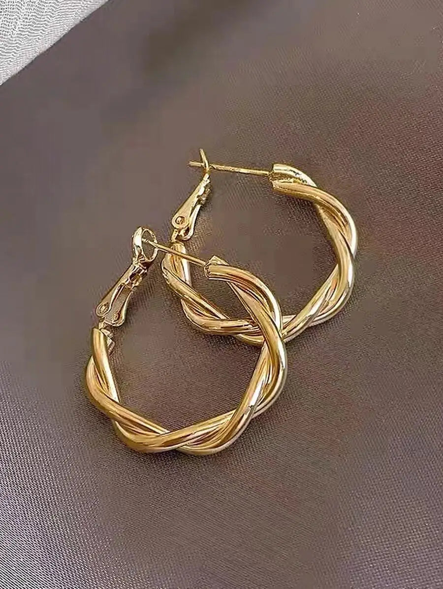 Twisted Hoop Earrings For Women