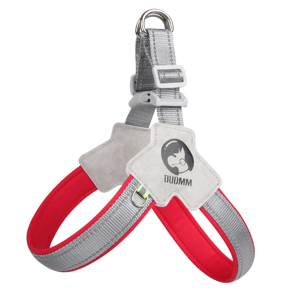 Dog Harness Chest Strap Four Seasons Breathable Mesh Walking Dog Saddle Dog Collar Night Reflective