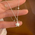 New Arrival 925 Sterling Silver Star Necklace for Women , Exquisite Five Pointed Star Chain