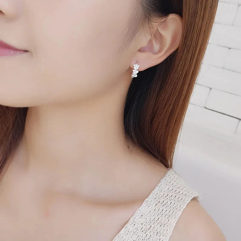 Top Sale 925 Sterling Silver Needle Earrings for Women's High Quality Jewelry
