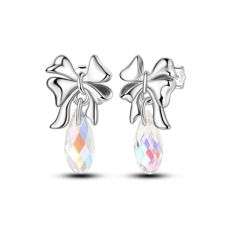 Elegant S925 Sterling Silver 18k Gold Classic Knot Stud Earrings For Ladys